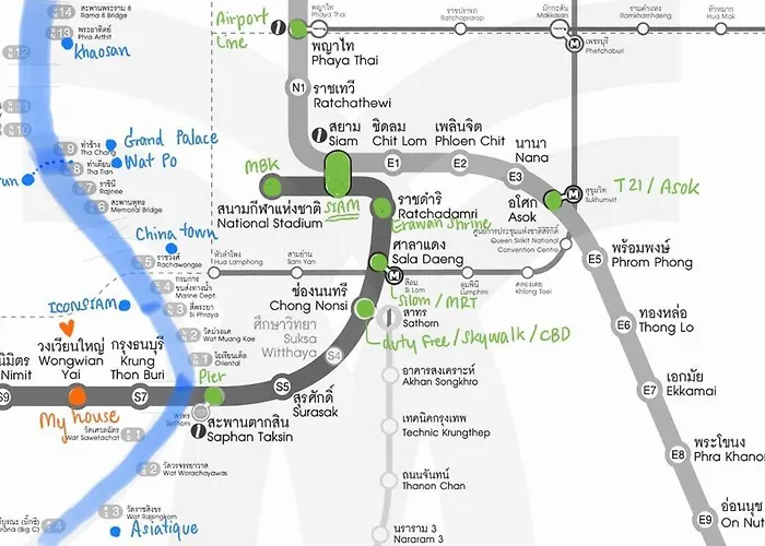 別荘 Home179 Cozy 2br Near Bts & Iconsiam バンコク都